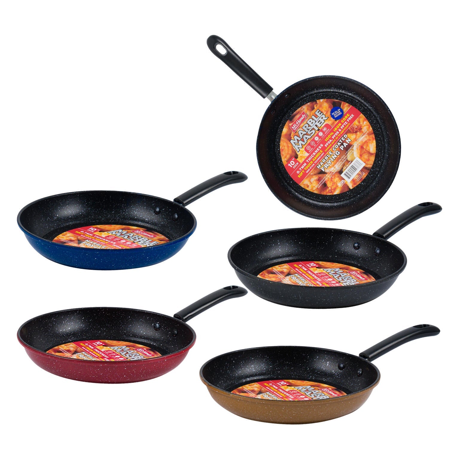 Mr. Handy Marble Coating Frying Pan - 10" (Pieces=12)