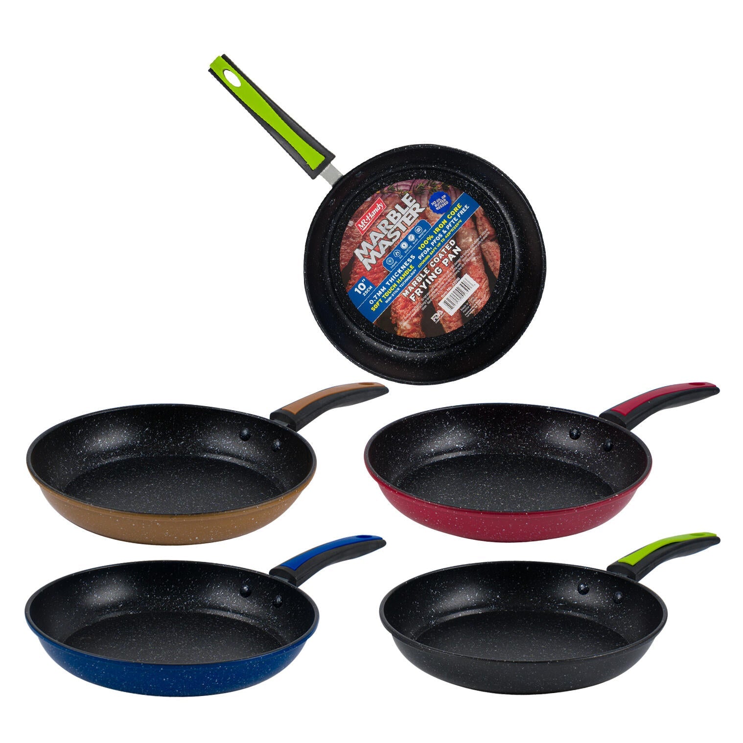 Mr. Handy Marble Coated Frying Pan - 10" (Pieces=12)