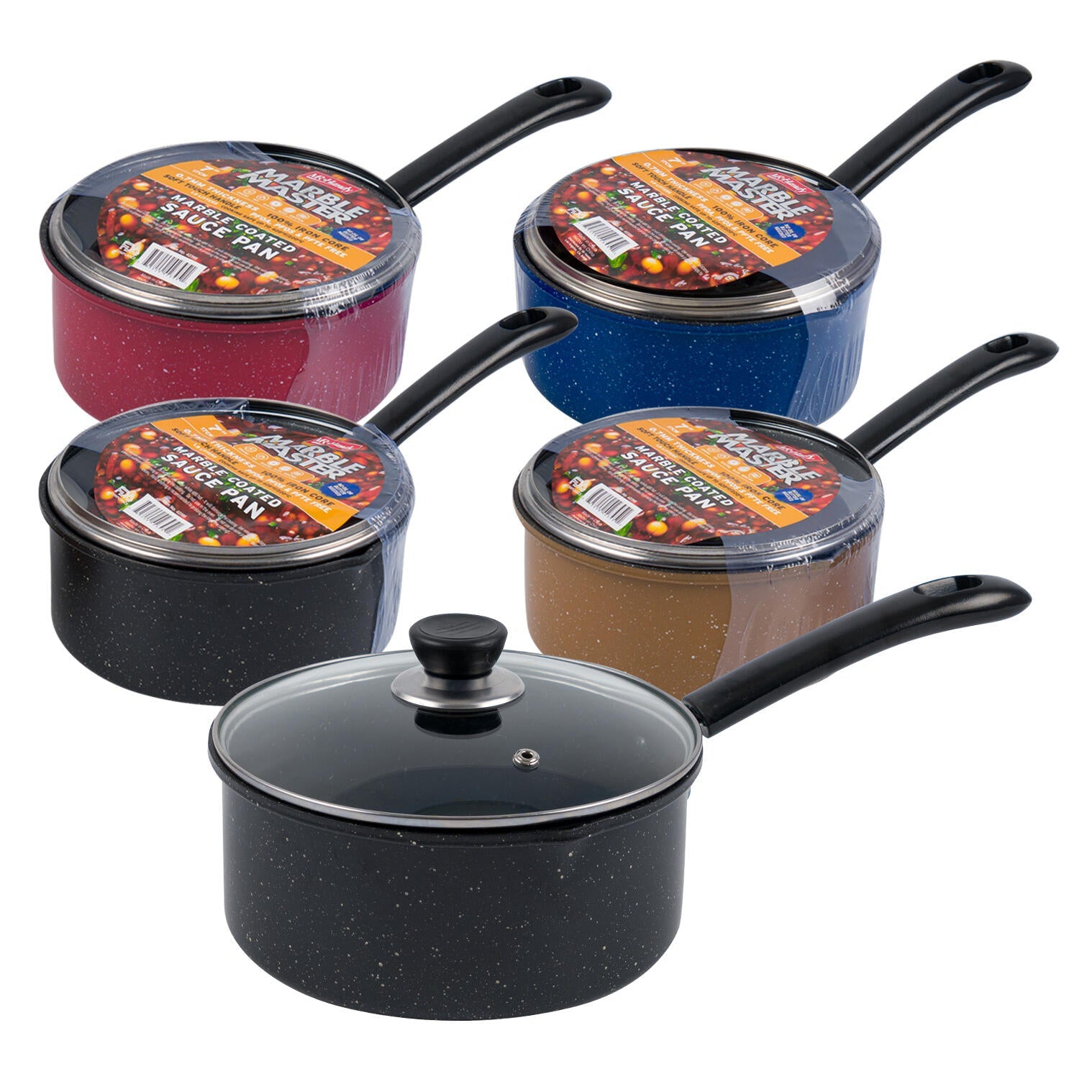 Mr. Handy Marble Coated Sauce Pan - 7" (Pieces=12)