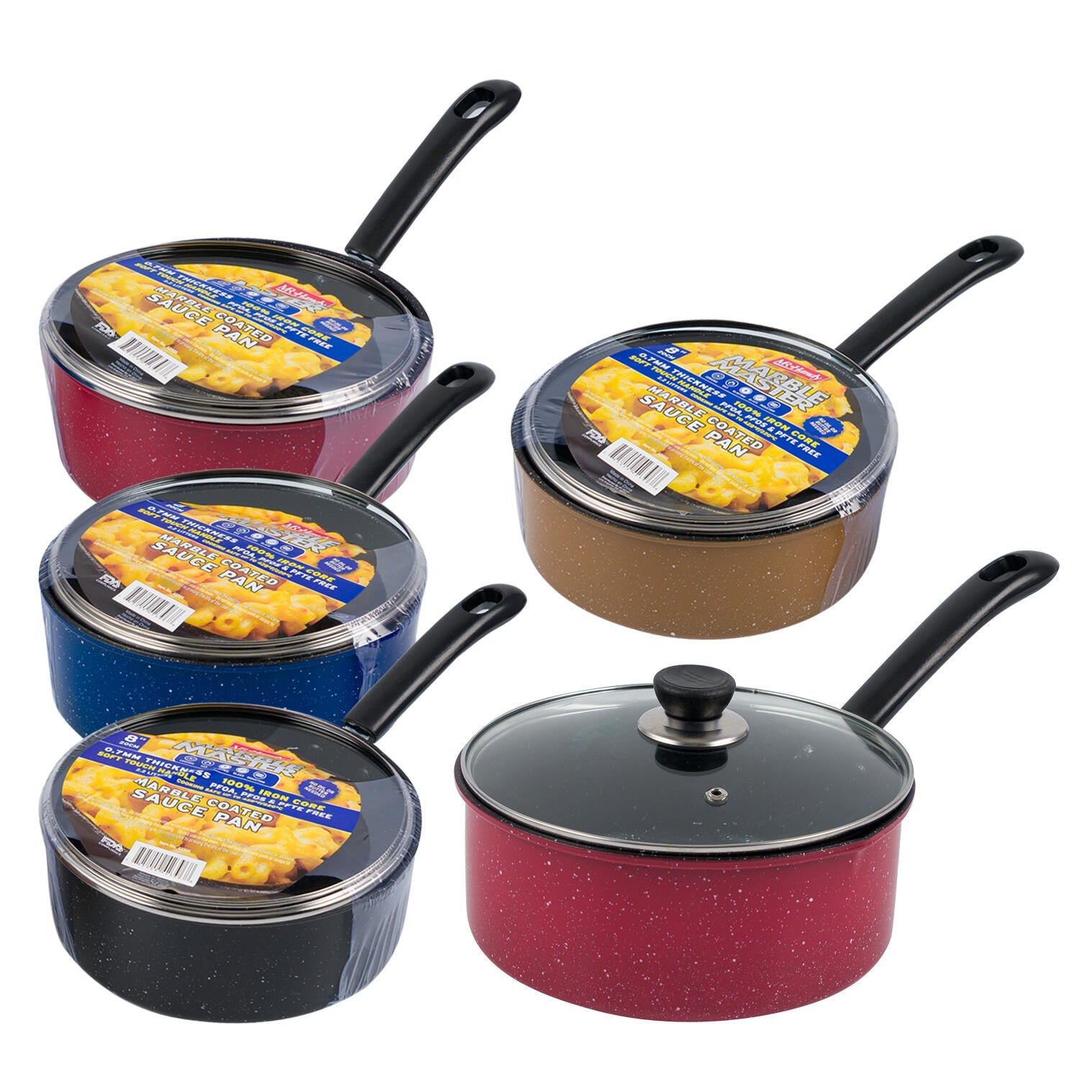 Mr. Handy Marble Coated Sauce Pan - 8" (Pieces=12)