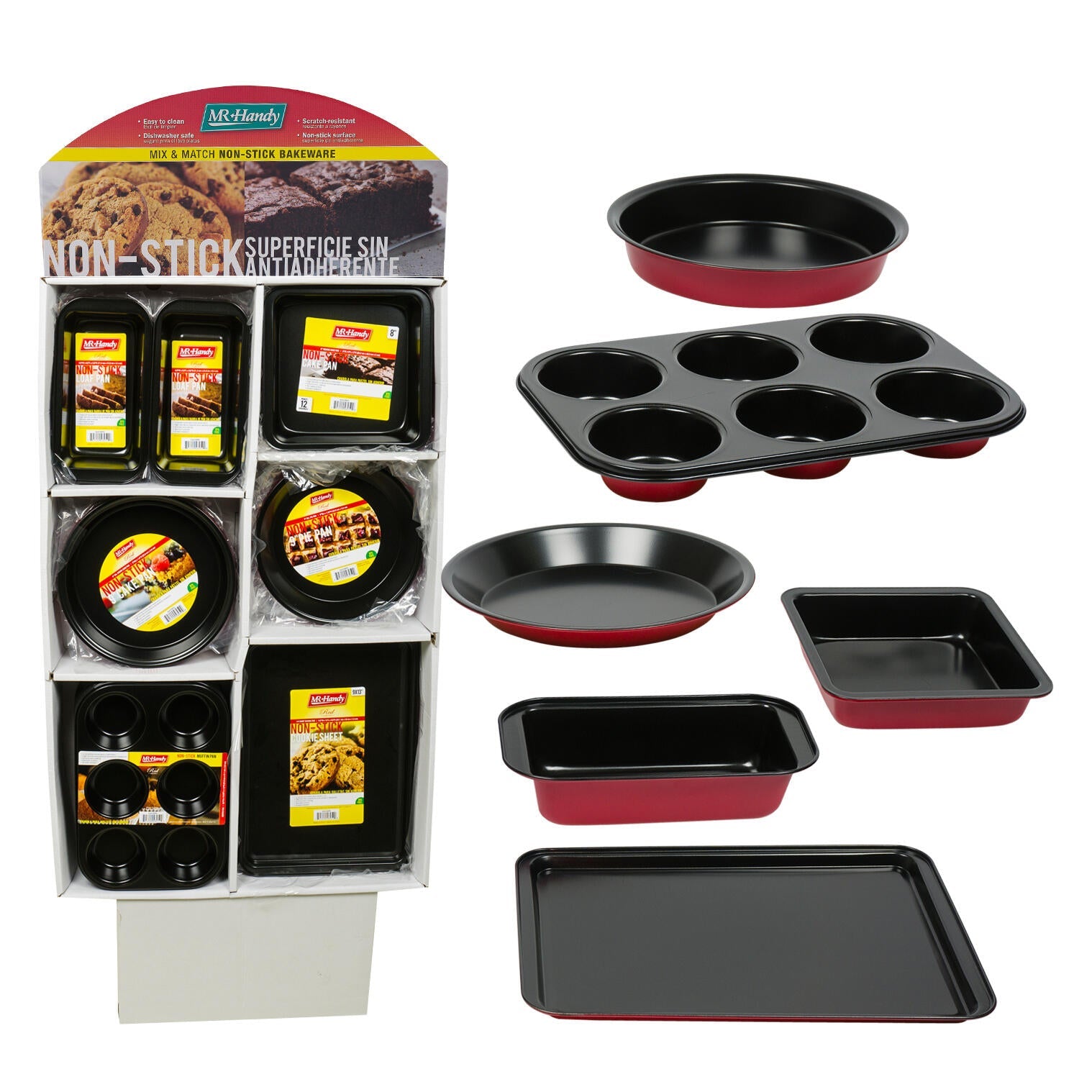 Mr. Handy Classic Cooks Bakeware - Red - 6 Asst. (Pieces=96)