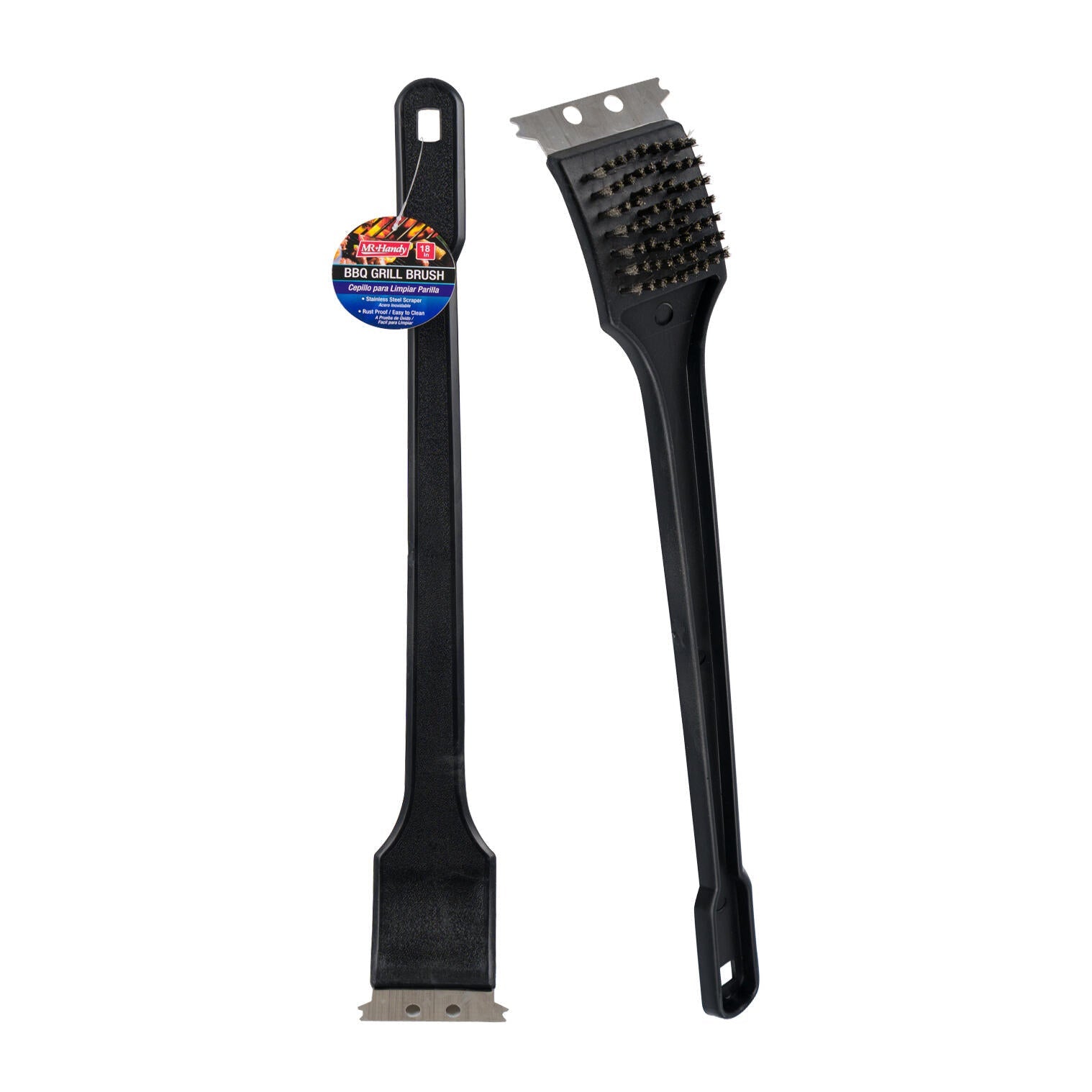 Mr. Handy BBQ Grill Brush w/ Plastic Handle - 18" (Pieces=24)
