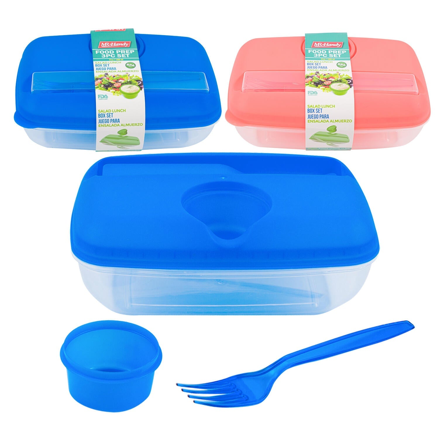 Mr. Handy 3pc Food Container Set - 51oz (Pieces=12)