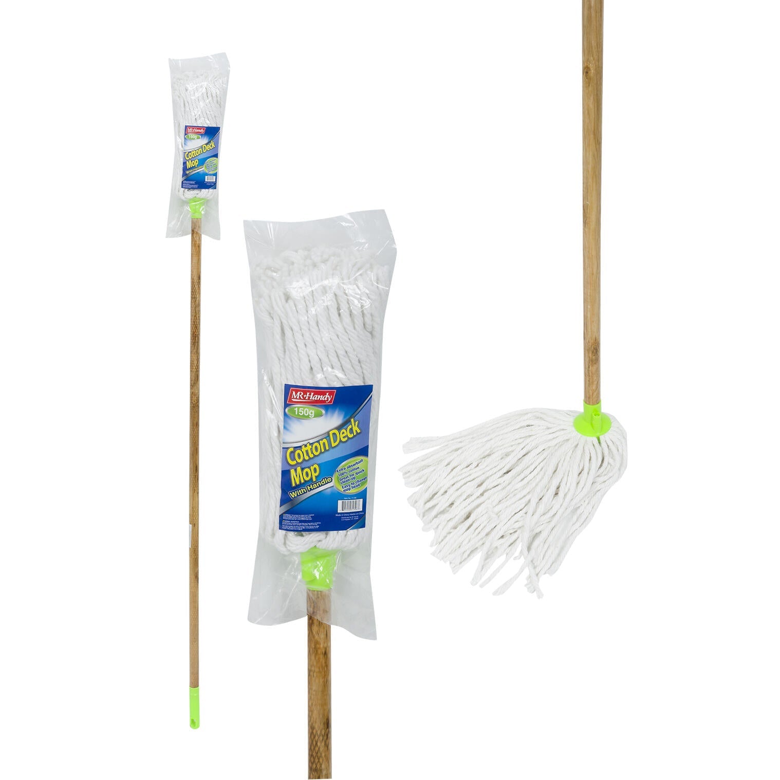 Mr. Handy Cotton Deck Mop w/ Wooden Handle (Pieces=24)