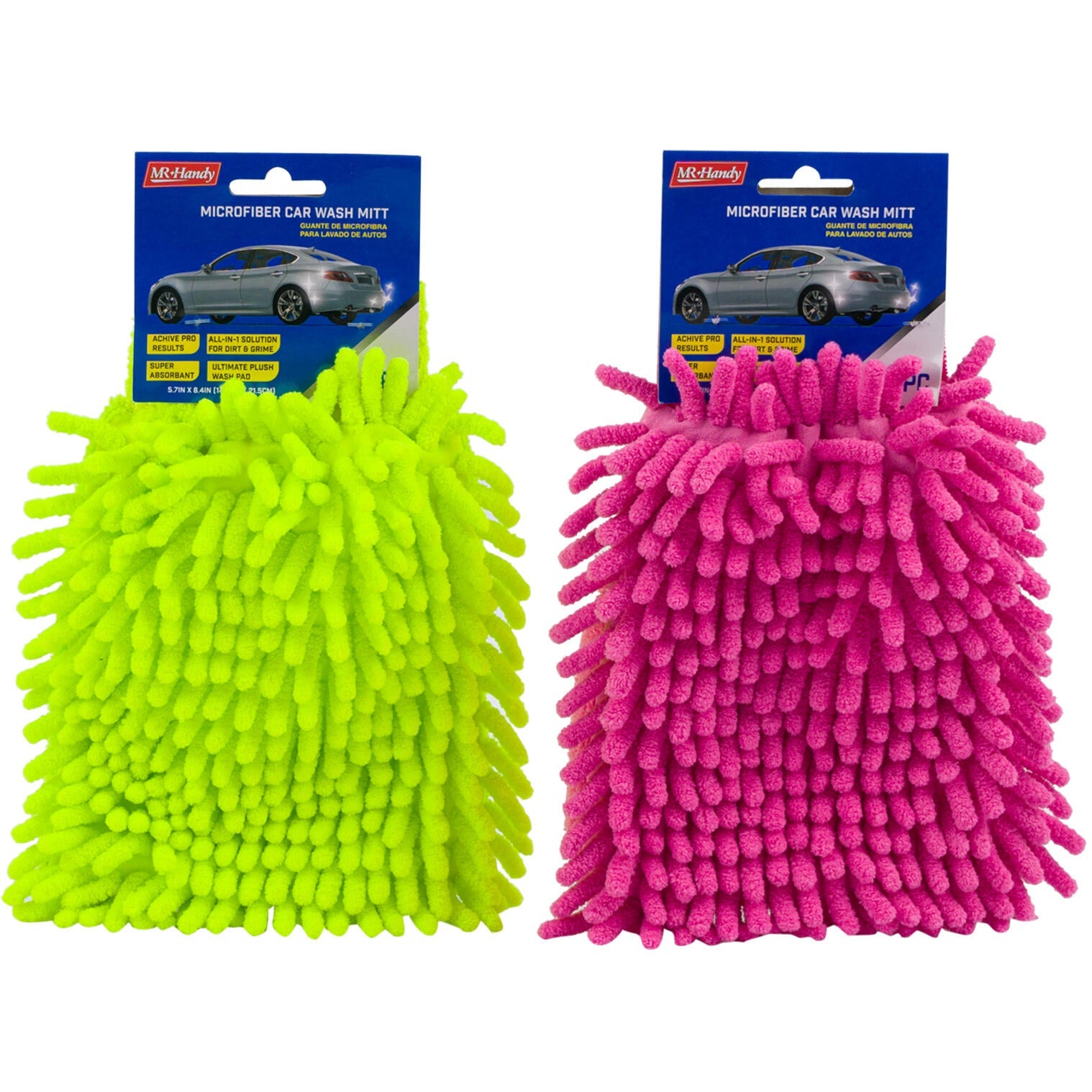 Mr. Handy Car Wash Mitt - 8" - Assorted Colors (Pieces=48)