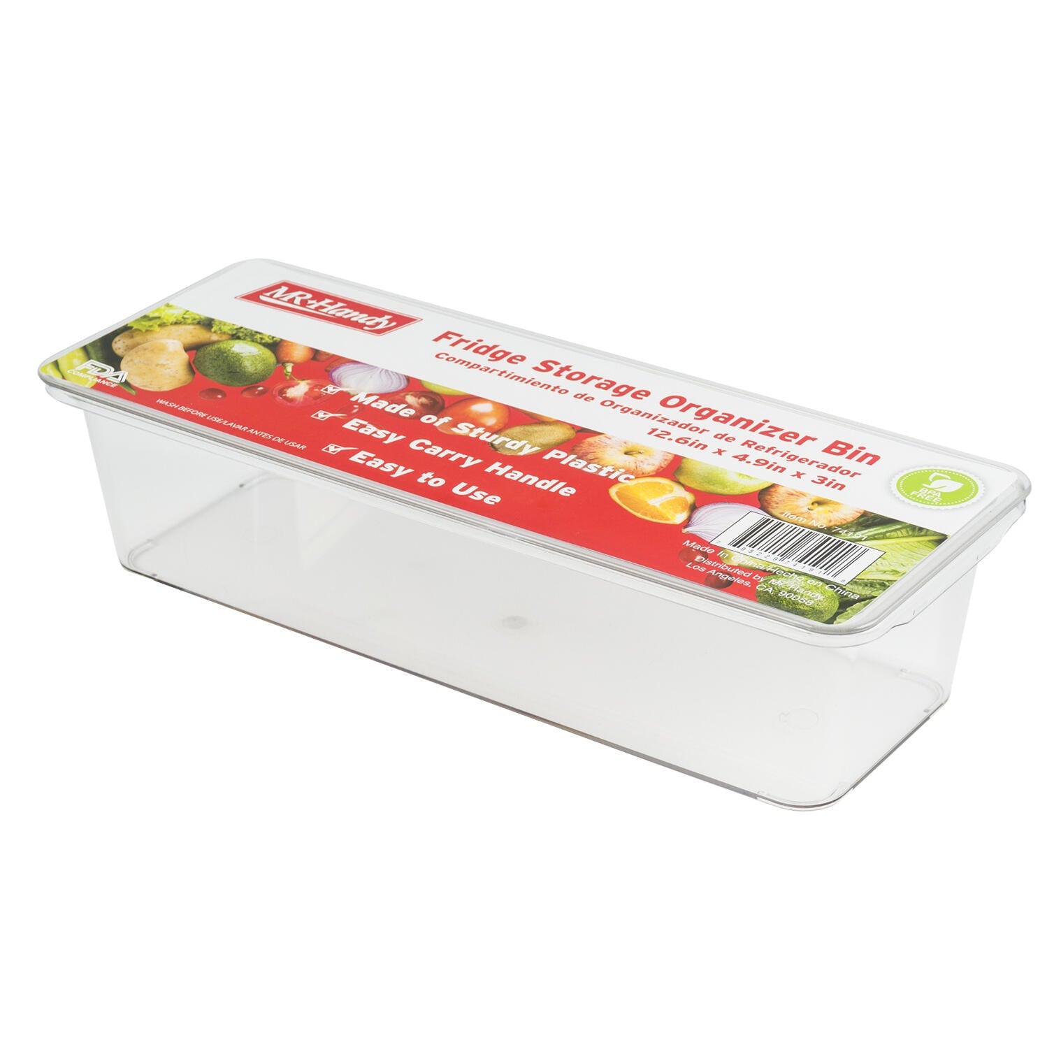 Mr. Handy Plastic Fridge Bin Skinny - 12.6" (Pieces=24)