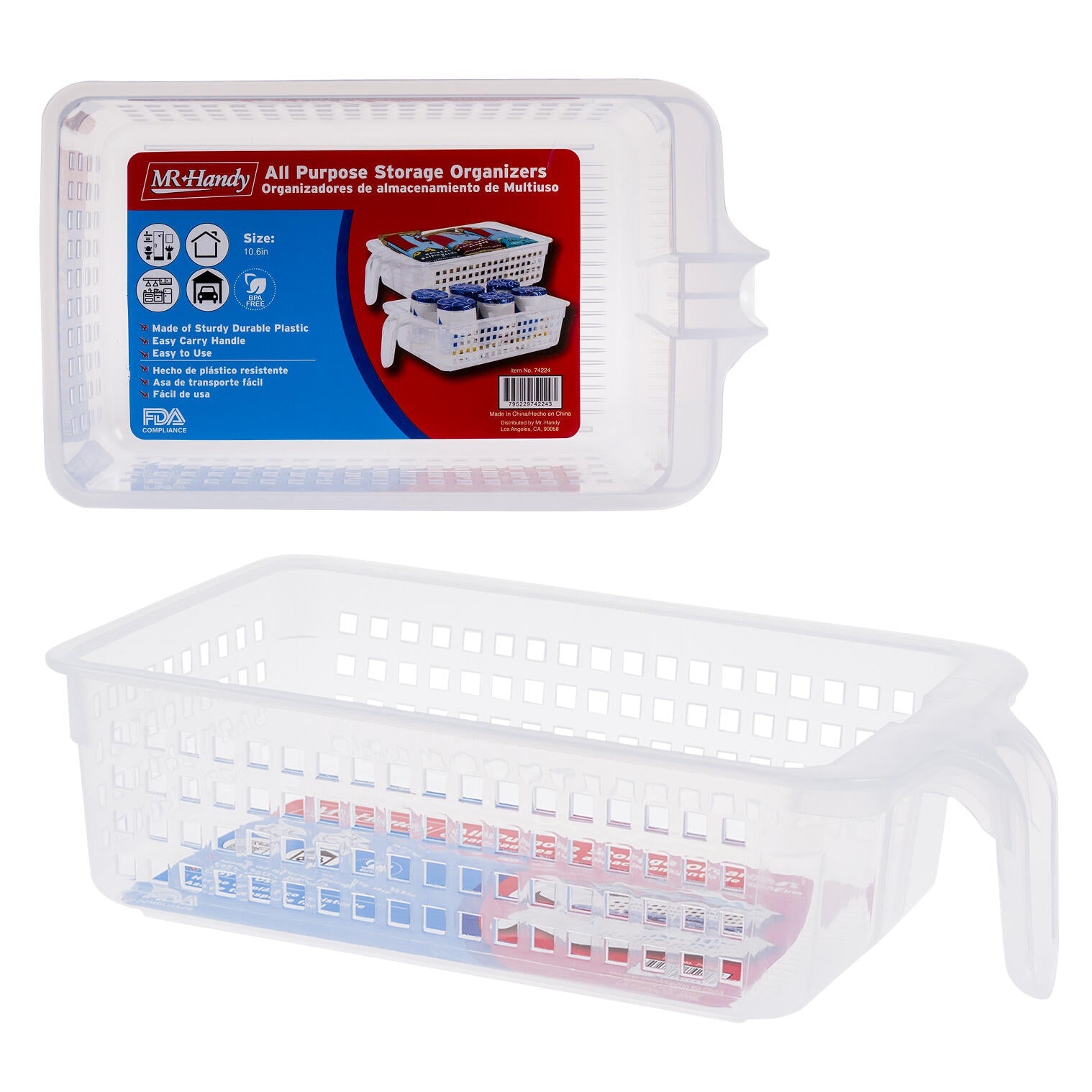Mr. Handy Plastic Pantry Organizer Short - 10.6" (Pieces=24)