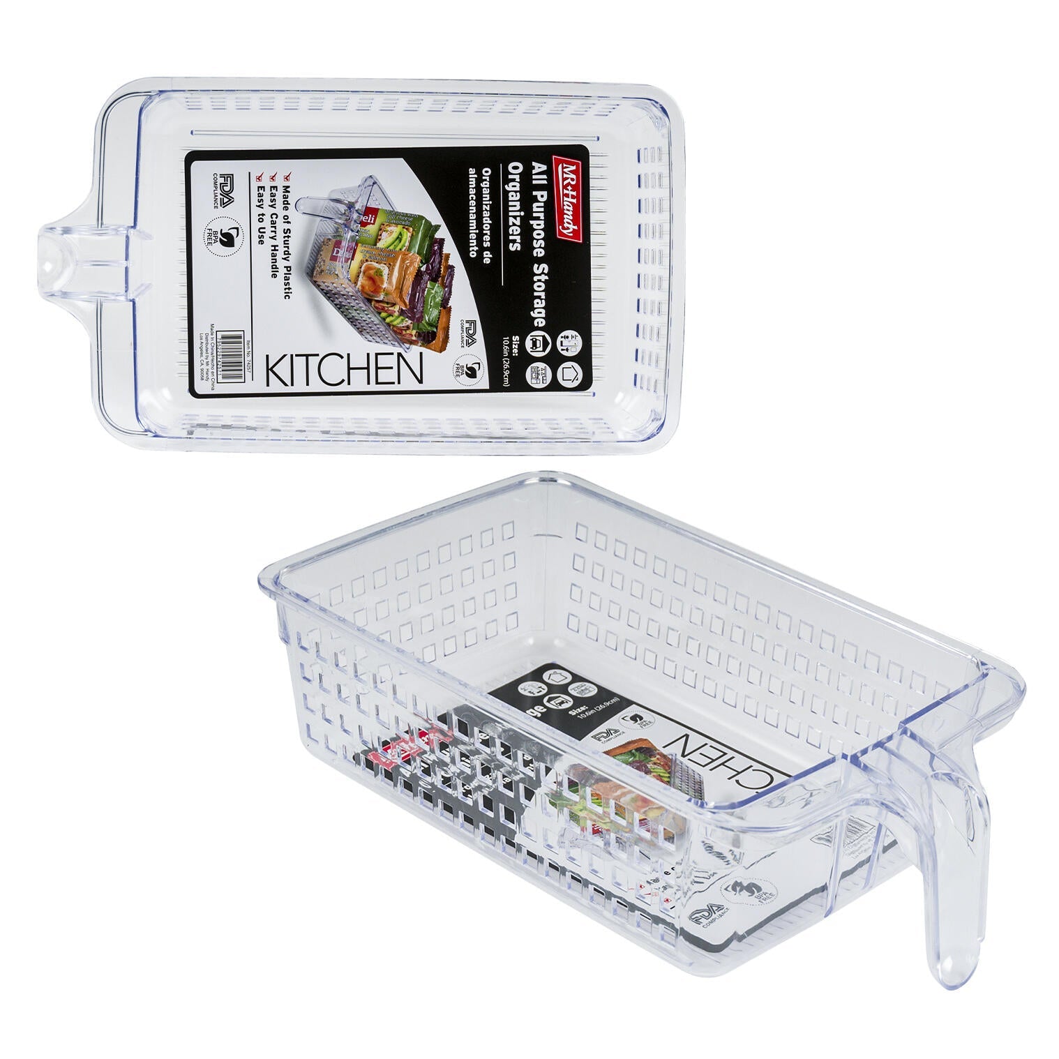 Mr. Handy Plastic Pantry Organizer Acrylic - 10.6" (Pieces=24)