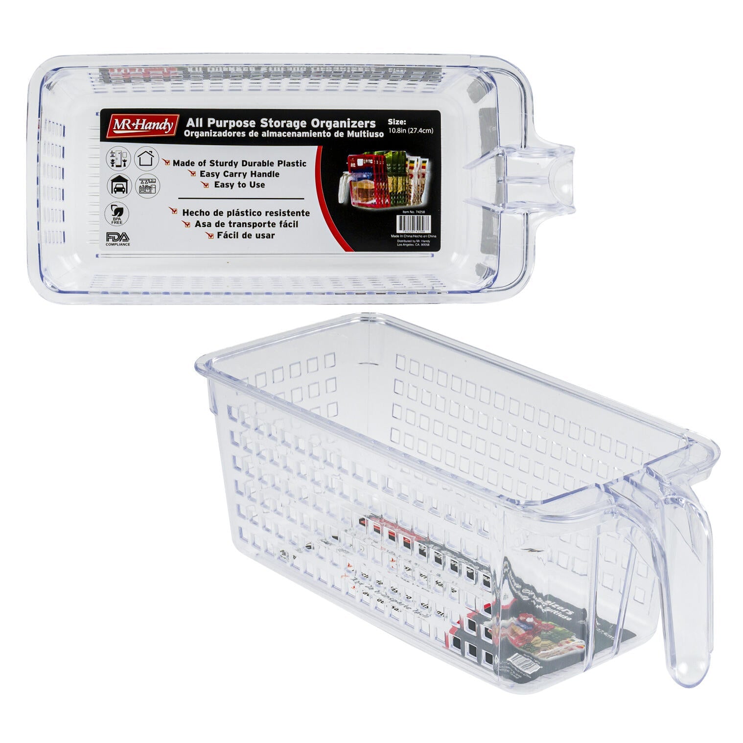 Mr. Handy Plastic Pantry Organizer Acrylic - 10.8" (Pieces=24)